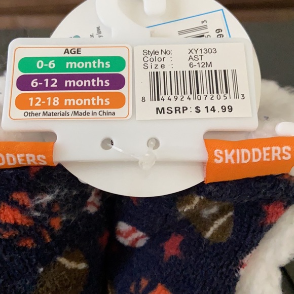 Skidders Plush Booties- Sports Theme - Picture 4 of 6